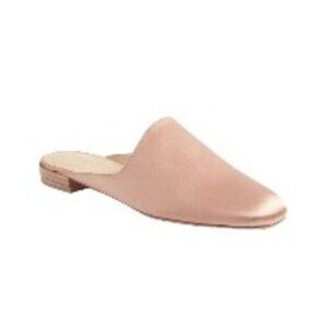 Stuart Weitzman Mulearky Satin Mules In Adobe Satin Size 5 NWT